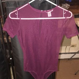 See through mesh body suit